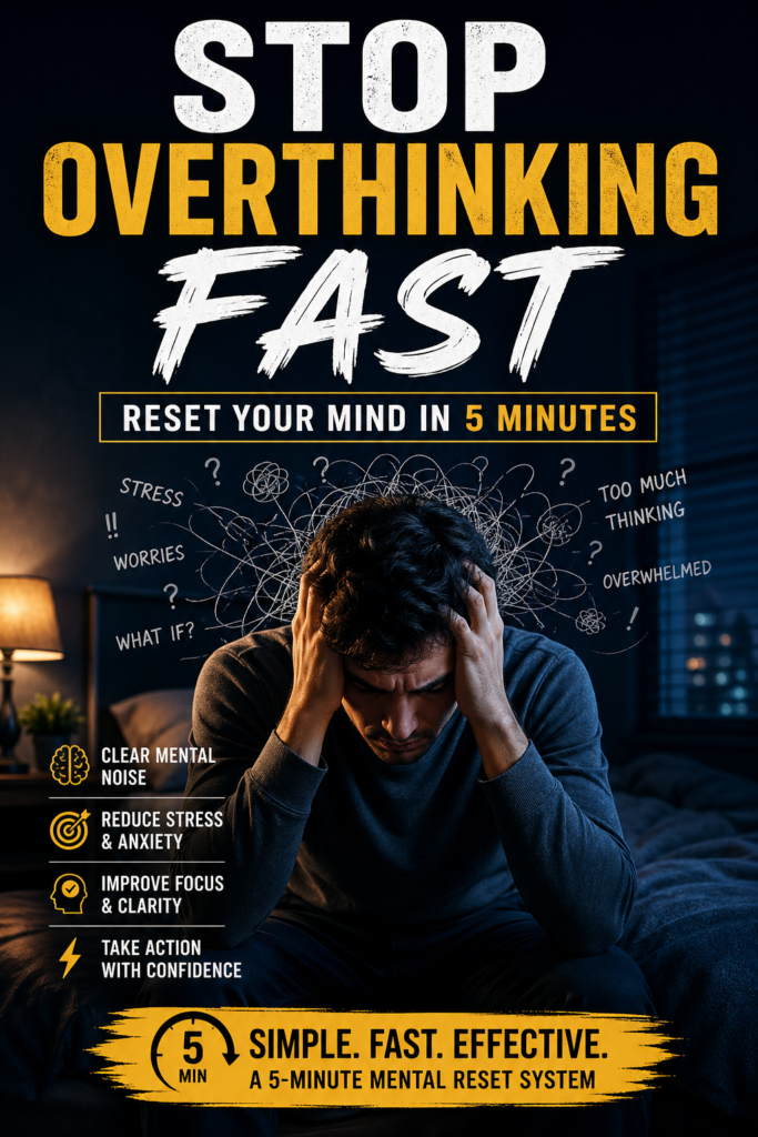 how to stop overthinking fast using a 5 minute mental reset system