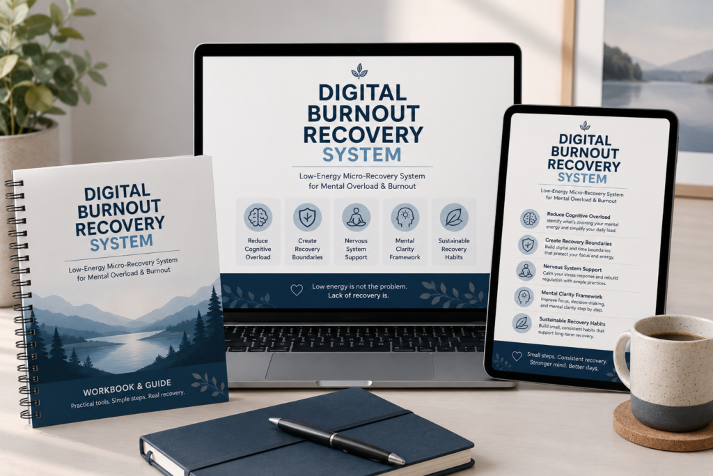 Digital Burnout Recovery System low-energy recovery framework